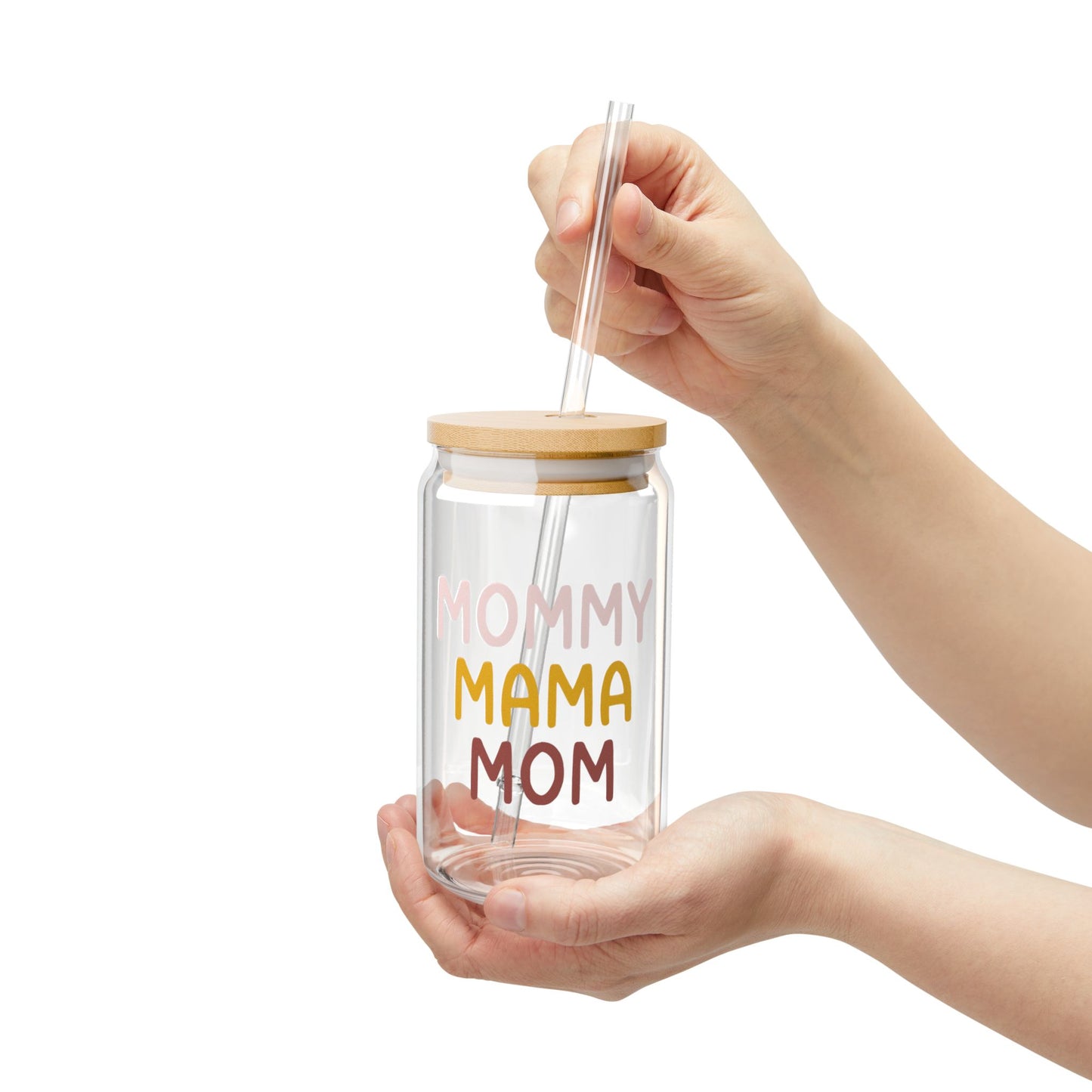 Mommy, Mama, Mom Glass Cup