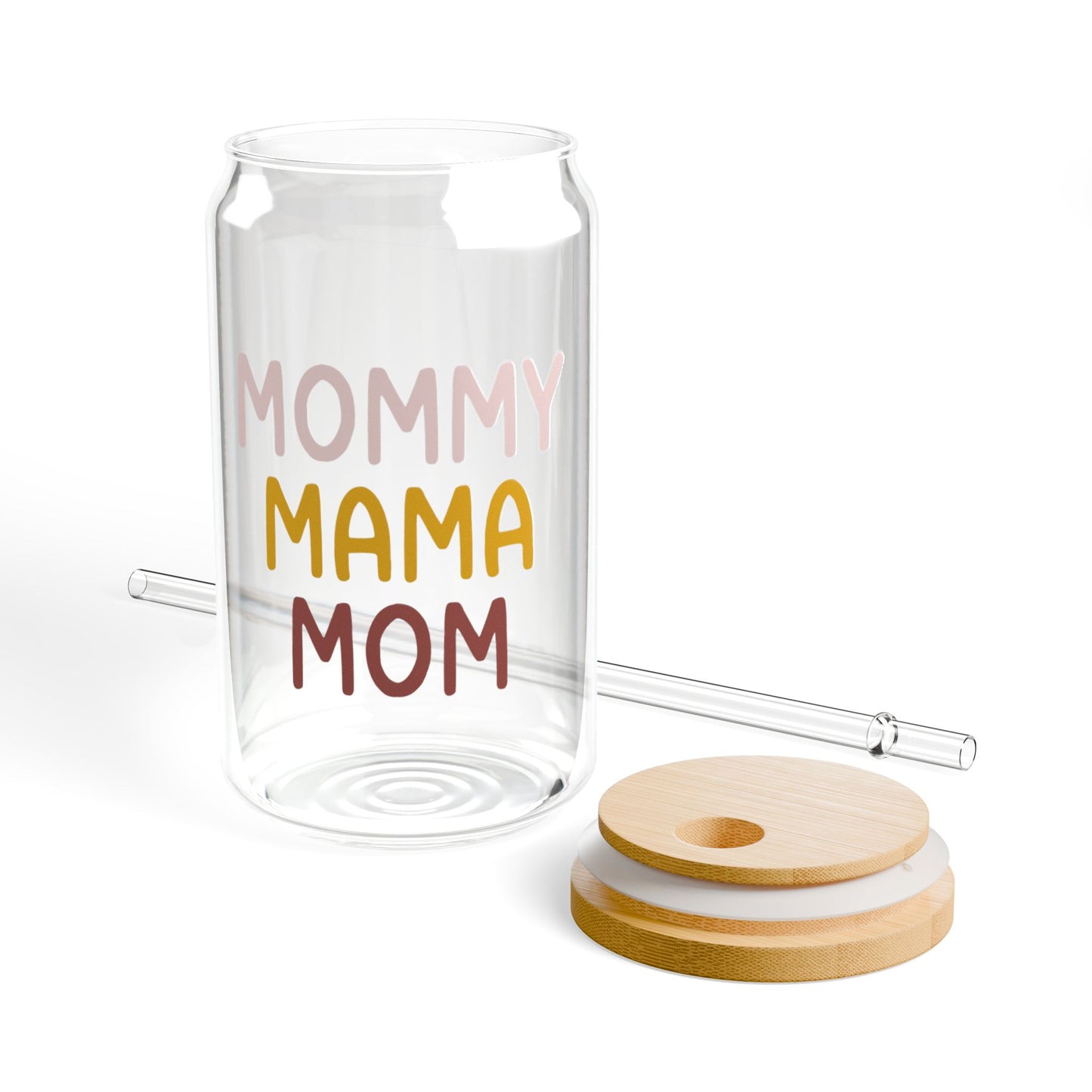 Mommy, Mama, Mom Glass Cup