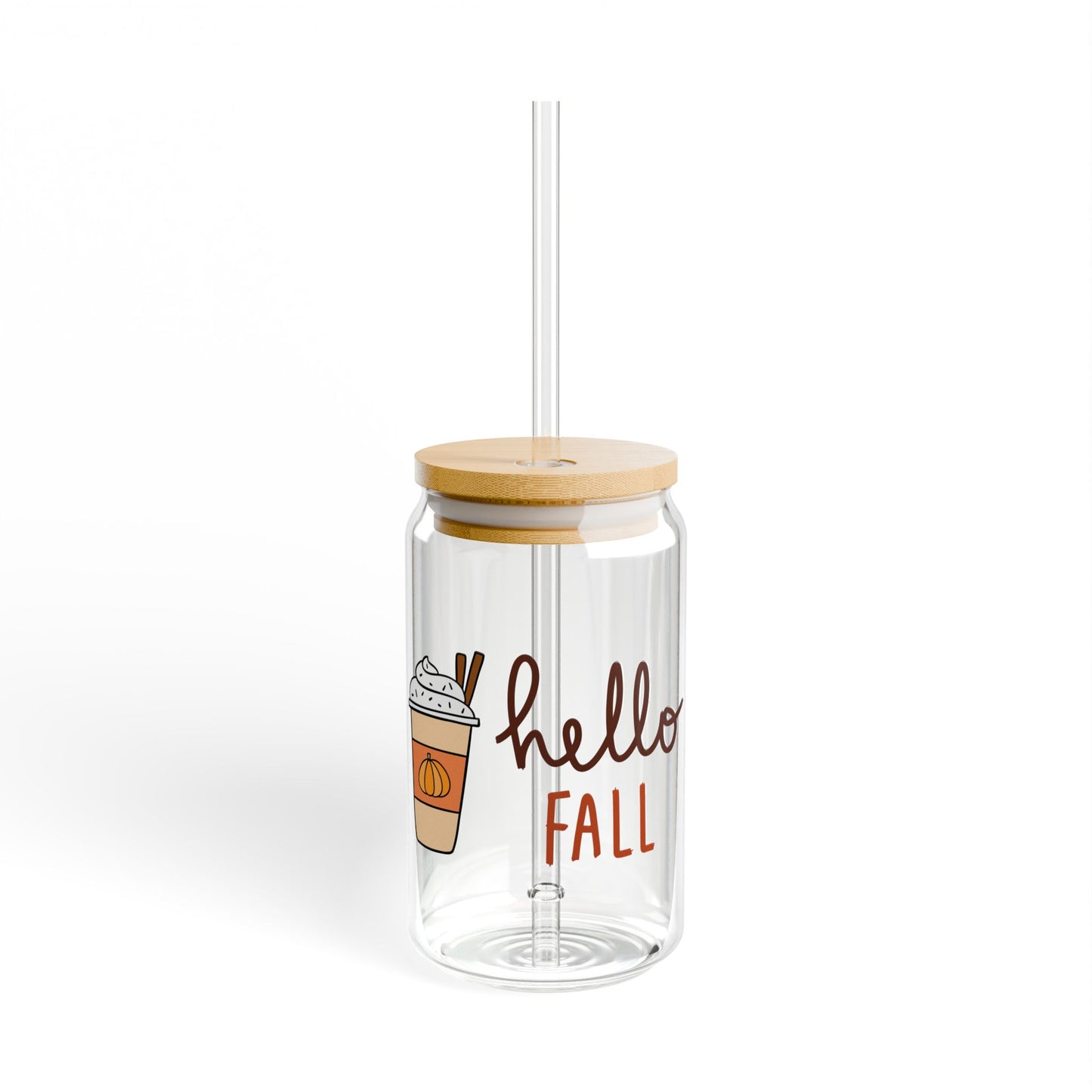 Hello Fall Glass Cup