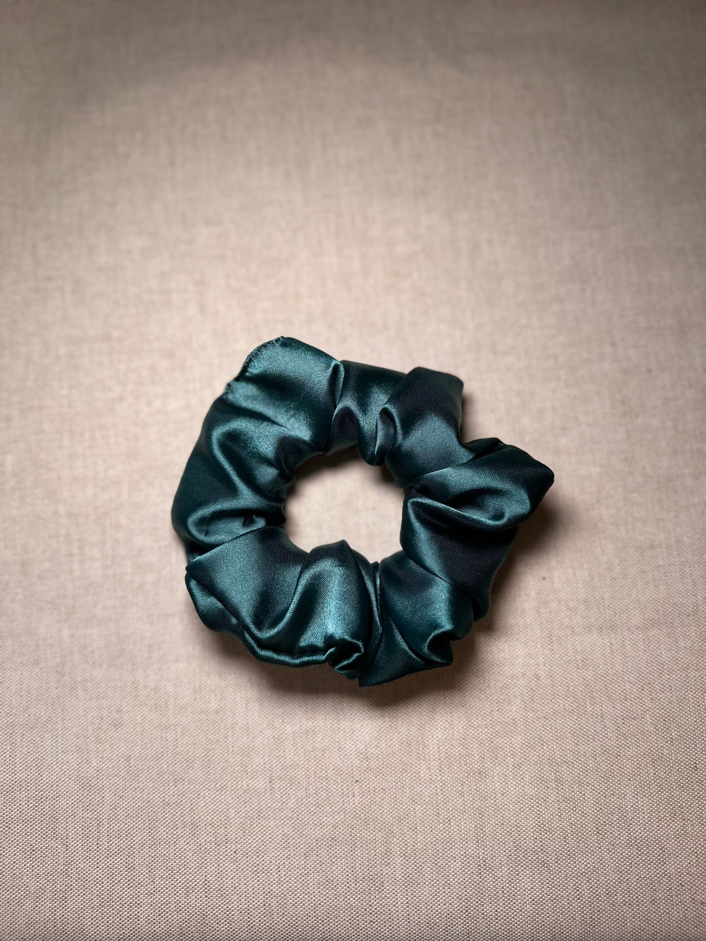 Hunter Green Satin Scrunchie