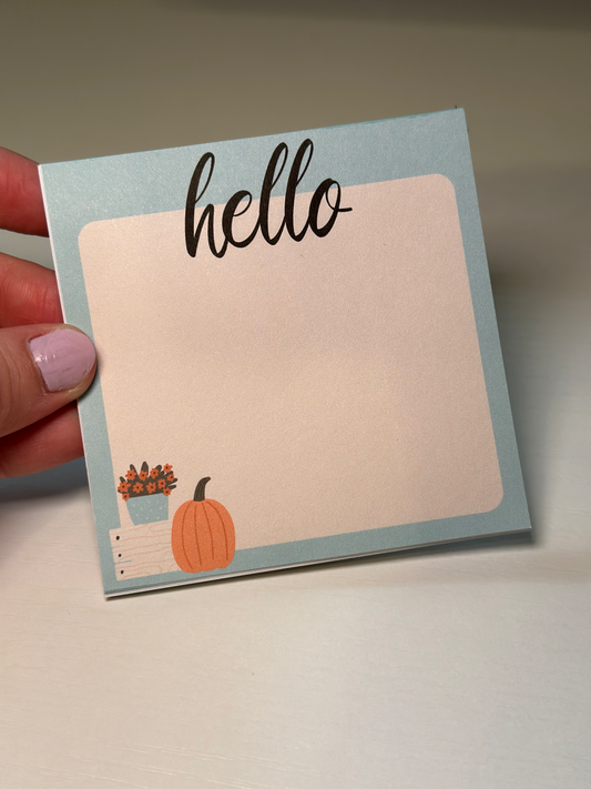 Hello Fall Memo Pad