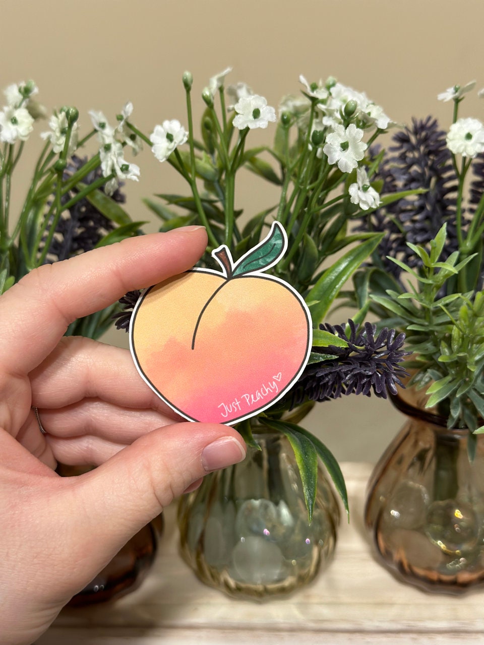 Just Peachy Sticker