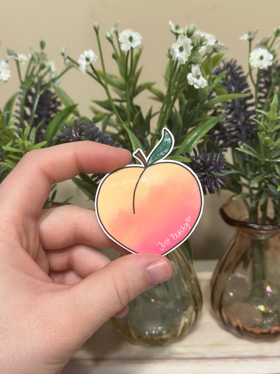 Just Peachy Sticker