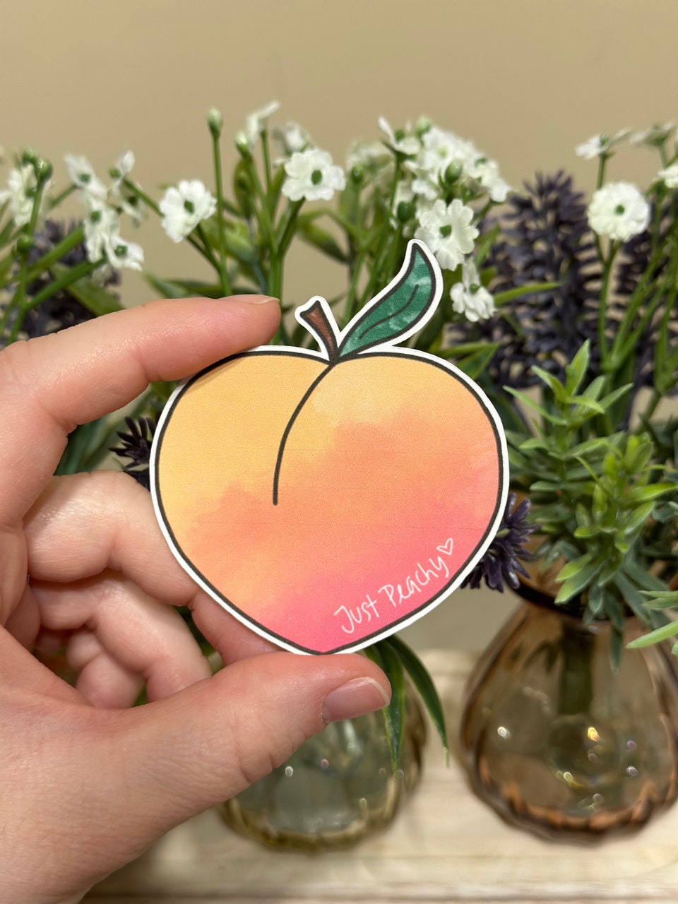 Just Peachy Sticker