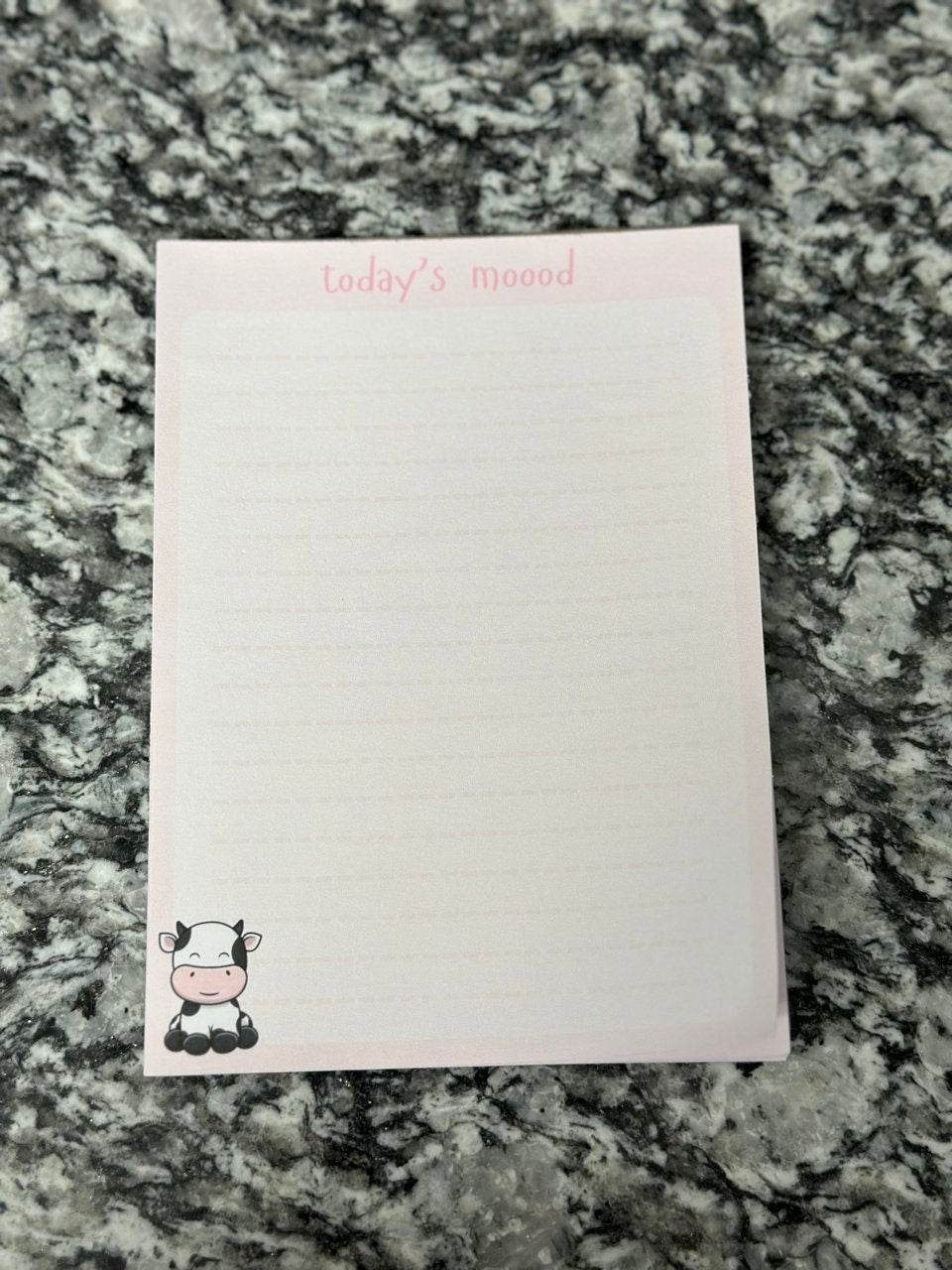 Today's Moood Cow Memo Pad